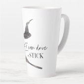 Yes I Can Drive A Stick Fun Happy Halloween Milchtasse (Rechte Ecke)