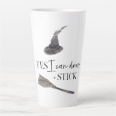 Yes I Can Drive A Stick Fun Happy Halloween Milchtasse (Vorderseite)