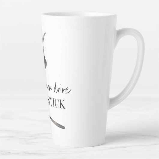 Yes I Can Drive A Stick Fun Happy Halloween Milchtasse (Rechts)