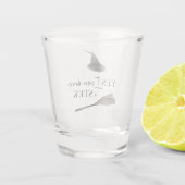 Yes I Can Drive A Stick Fun Happy Halloween Schnapsglas (Rückseite)