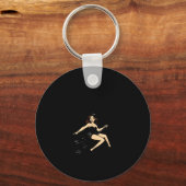 Yes I Can Drive A Stick Funny Halloween Soky Witch Schlüsselanhänger (Vorderseite)