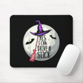 Yes I Can Drive A Stick Funny Halloween Spooky Wit Mousepad (Mit Mouse)