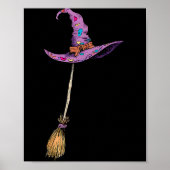 Yes I Can Drive A Stick Soky Witch Funny Halloween Poster (Vorne)