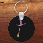 Yes I Can Drive A Stick Soky Witch Funny Halloween Schlüsselanhänger (Vorderseite)