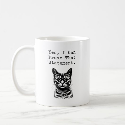 Yes, I Can Prove That Statement Math Design Kaffeetasse (Links)