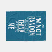 Yes I Have Adhd I'm Not Random Funny Quotes_adhd A Fleecedecke (Vorderseite (Horizontal))