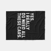 Yes I Really Do Need All These Funny Car Enthusias Fleecedecke (Vorderseite (Horizontal))