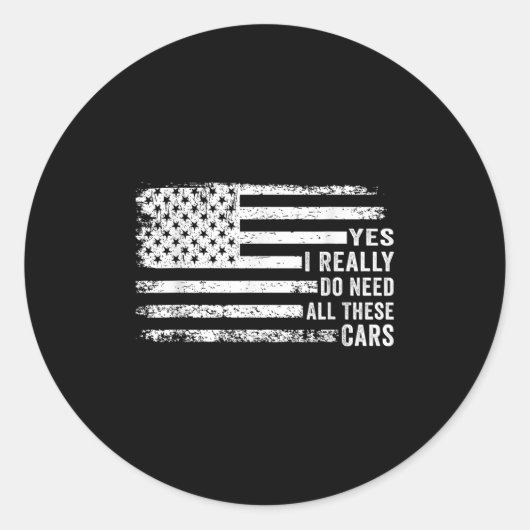 Yes I Really Do Need All These Funny Garage Mechan Runder Aufkleber (Vorderseite)