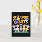 Yes I Really Do Need All These Goats Farm Animal L Karte (Gelbe Blume)