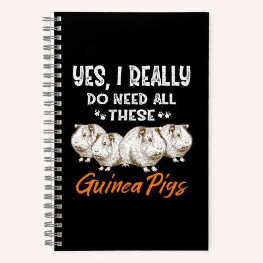 Yes, I Really Do Need All These Guinea Pigs Notizblock (Vorderseite)