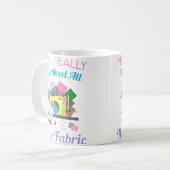 Yes I Really Do Need All This Fabric Quilting Kaffeetasse (Vorderseite Links)