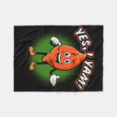 Yes I Yam Funny Sweet Potato Pun Thanksgiving Humo Fleecedecke (Vorderseite (Horizontal))