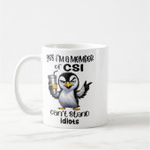 Yes I'm A Member Of Csi Can't Stand Idiots  Kaffeetasse (Links)