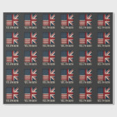 Yes I'm Both American British Flags Pride Geschenkpapier (Flach)