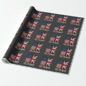 Yes I'm Both American British Flags Pride Geschenkpapier (Ungerollt)