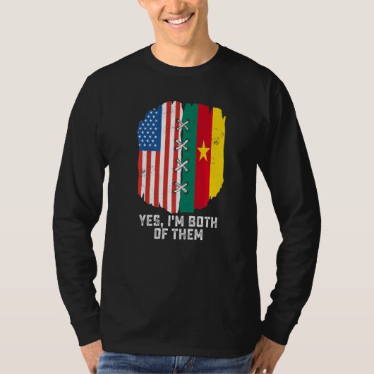 Yes I'm Both Of Them Half American Half Cameroonia T-Shirt (Vorderseite)