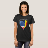 Yes, I'm Both Of Them Half American Half Romanian  T-Shirt (Vorne ganz)