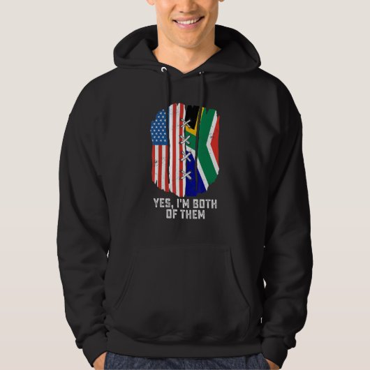 Yes, I'm Both Of Them Half American Half South Afr Hoodie (Vorderseite)
