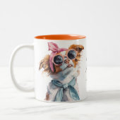 Yes, I'm Sassy – Whimsical Dog Face Zweifarbige Tasse (Links)