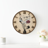 Yes It's Wine O'Clock Große Wanduhr (Zuhause)