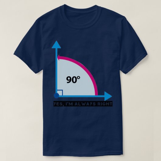 Yes Ix27m Always Right Awesome 90 Winkel T-Shirt (Design vorne)