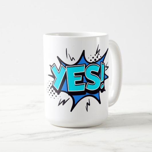 YES Klassischer Becher Kaffeetasse (VorderseiteRechts)