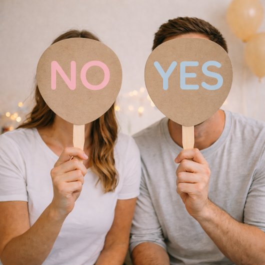 Yes or No Wedding Game Paddles  Fächer