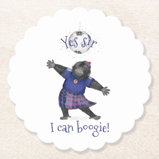 Yes sir, I can boogie gorilla football coaster Untersetzer (Vorderseite)