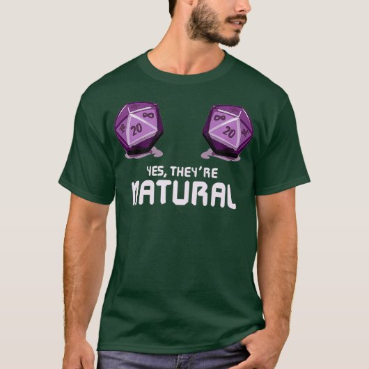Yes Theyre Natural Dungeon Gamer Dice Board T-Shirt (Vorderseite)