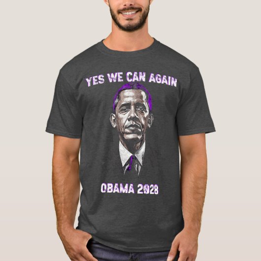 Yes We Can Obama 2028 Political Sayings Trendy T-Shirt (Vorderseite)
