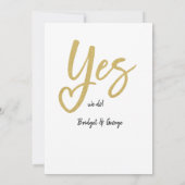 Yes We Do White Gold Hochzeit speichern Sie das Da (Rückseite)