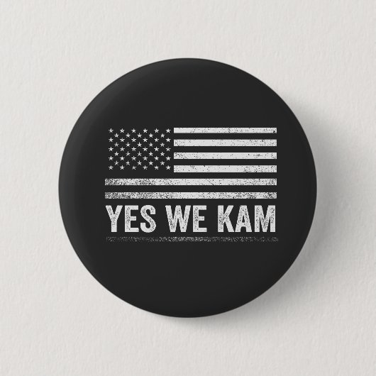 Yes We Kam 2024 American Flag Button (Vorderseite)
