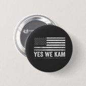 Yes We Kam 2024 American Flag Button (Vorne & Hinten)