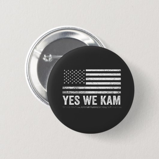 Yes We Kam 2024 American Flag Button (Vorne & Hinten)