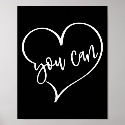 Yes You Can Do It Anything Motivation For Women Te Poster (Vorne)