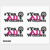 #YesAllWomen Feminism Rectangle Stickers (Blatt)