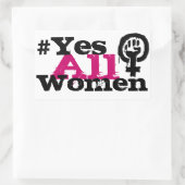#YesAllWomen Feminism Rectangle Stickers (Tasche)