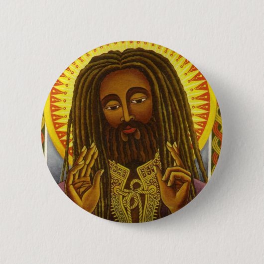 Yeshu Rasta Fari Button (Vorderseite)