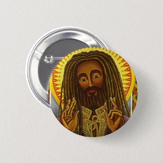 Yeshu Rasta Fari Button (Vorne & Hinten)