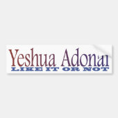 Yeshua Adonai Autoaufkleber (Vorne)
