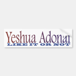 Yeshua Adonai Autoaufkleber