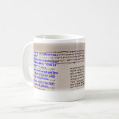 Yeshua auf Hebräer Kaffeetasse (Vorderseite Links)
