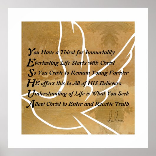 Yeshua Christlich Gedicht Poster (Vorne)