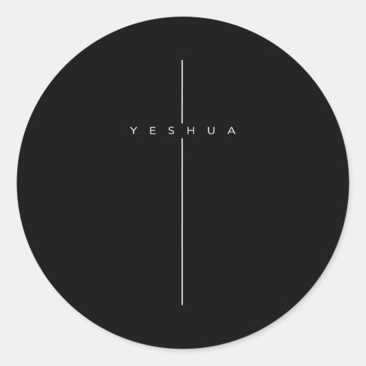 Yeshua Cross Christian Jesus Bible Verse Runder Aufkleber (Vorderseite)
