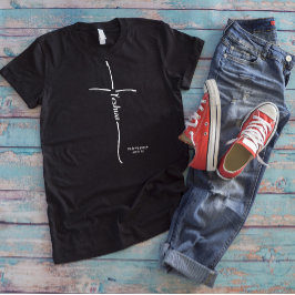 Yeshua Cross messianisch Glaube Torah Hebrew Tri-Blend Shirt