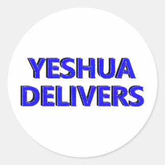 Yeshua Delivers Runder Aufkleber