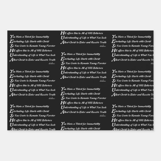 Yeshua Geem Christlich Geschenkpapier Set (Vorderseite)