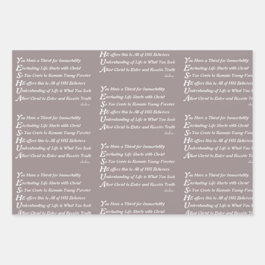 Yeshua Geem Christlich Geschenkpapier Set (Vorderseite)