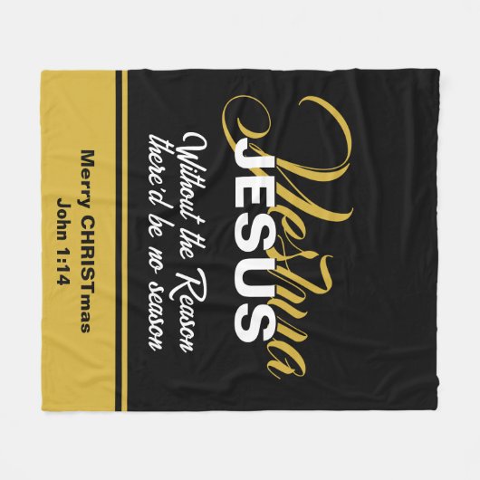 YESHUA JESUS Grund der Jahreszeit Christliche Weih Fleecedecke (Vorderseite (Horizontal))