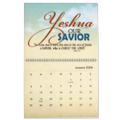 YESHUA Jesus hebräischer jüdischer christlicher Kalender (Jan 2026)